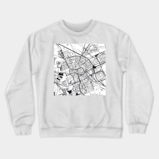 Groningen Map City Map Poster Black and White, USA Gift Printable, Modern Map Decor for Office Home Living Room, Map Art, Map Gifts Crewneck Sweatshirt